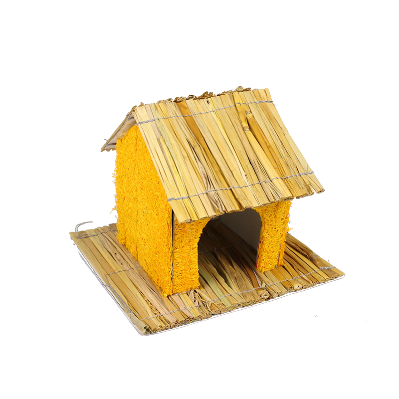 Loofah and  straw Hamster house