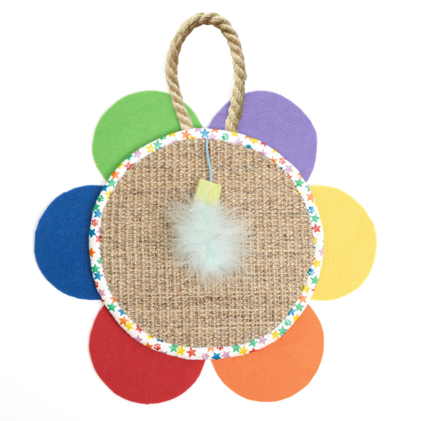 Colorful Flower Cat Scratching Sisal Mat